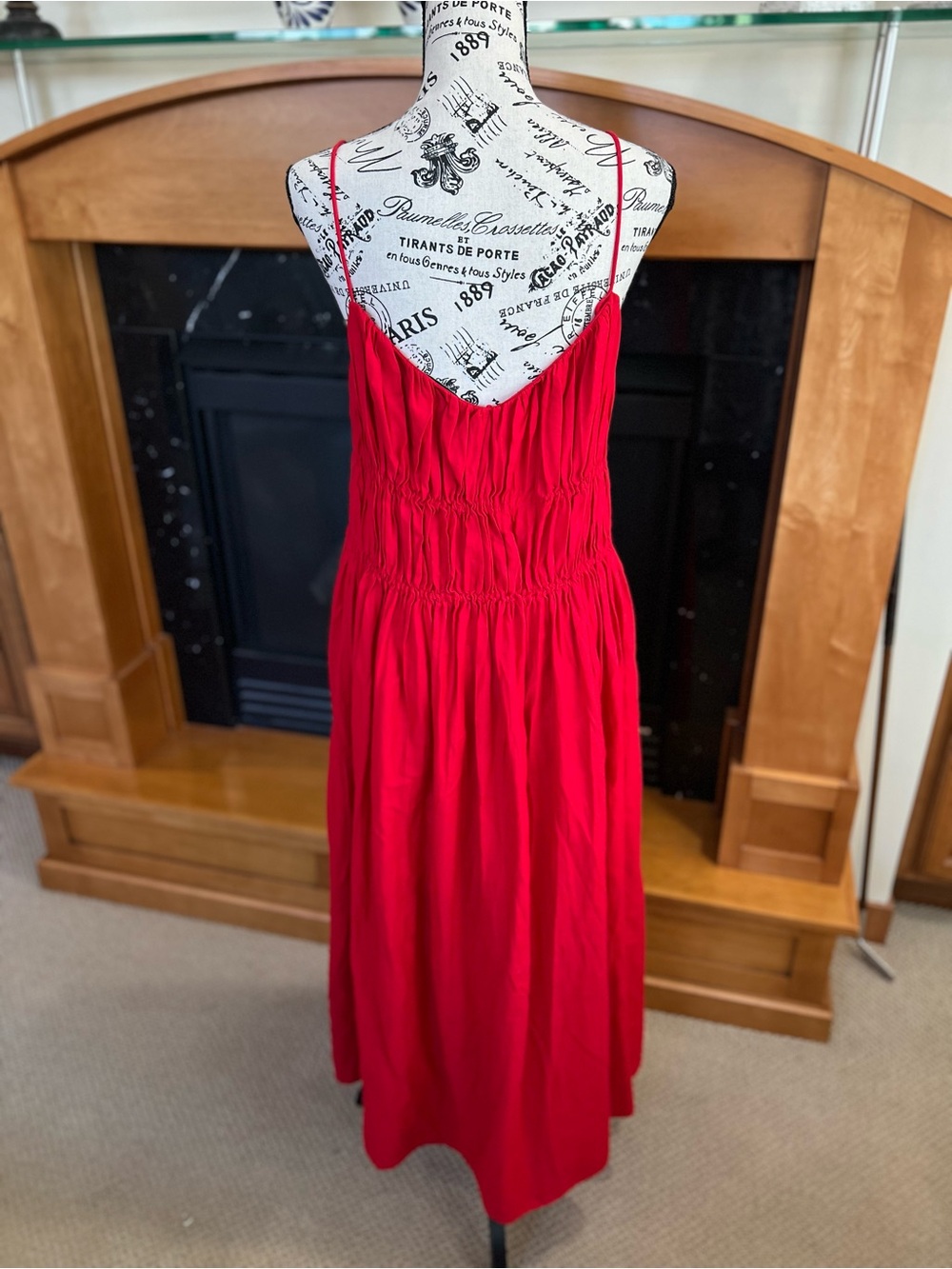 Madewell Red Spaghetti Strap Maxi Dress - Picture 3 of 8